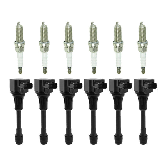 6x Ignition Coils & 6x Spark Plugs Suitable For Nissan Renault 3.5L 22448JA10A.