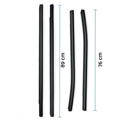 4x Outer Door Window Rubber Seals Suitable For Ford Ranger PX XLT 2012-2021