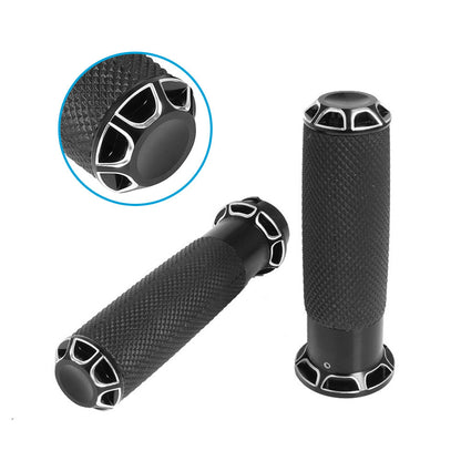 1-inch Pair Black Hand Grip Handle Bar Suitable for Harley-Davidson VRSC
