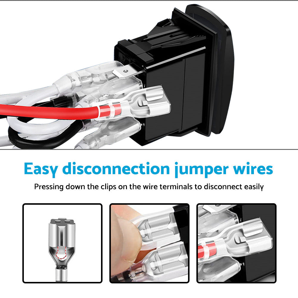 7-Pin Winch In Out Rocker Switch Blue LED Rocker Toggle Switch 12V-24V ON OFF ON.