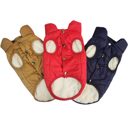 Pet Dog Warm Windproof Coat Fleece Jacket Jumper Sweater Winter Puppy Clothes AU.