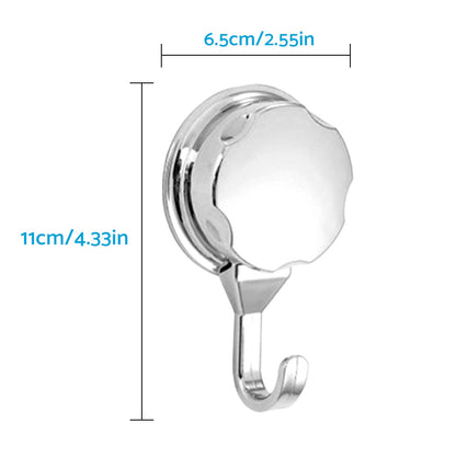 2x Strong Vacuum Suction Cup Hook Suitable for Bathroom and Kitchen Towel Shower