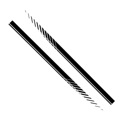 2x Racing Plaid Side Door Fender Skirt Stripes Decals Stickers Suitable for Univ