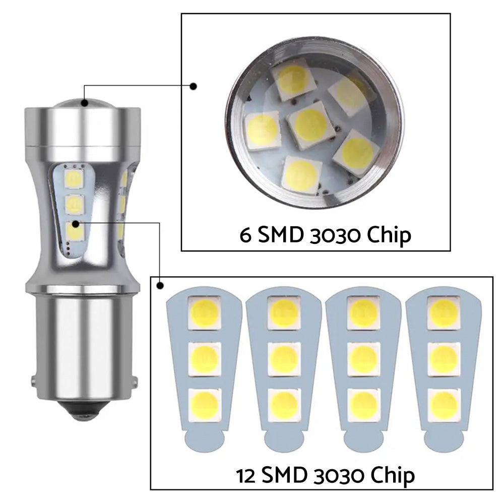 2x LED Reverse Tail Light Bulbs Globe Suitable For Toyota Landcruiser 80 Series.
