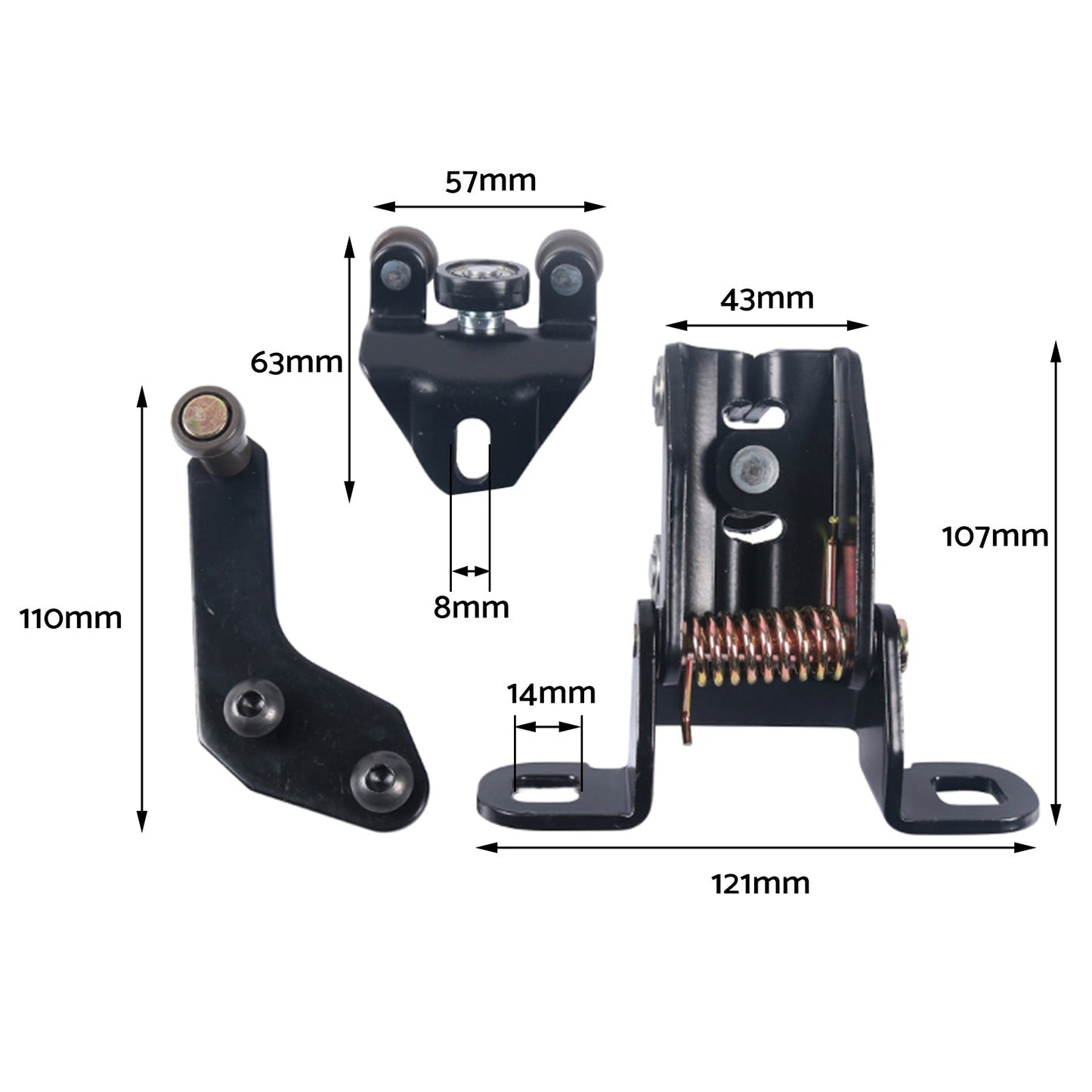 Left Side Door Top Middle Bottom Roller Runner Suitable for Ford Transit MK6 MK7.