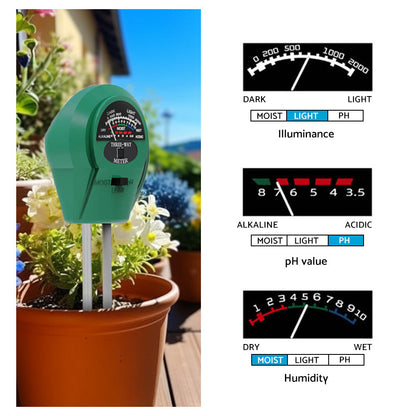 PH Meter TDS PPM Meter Soild PH Tester 3 in 1 for Home Water and Garden Soil Use.