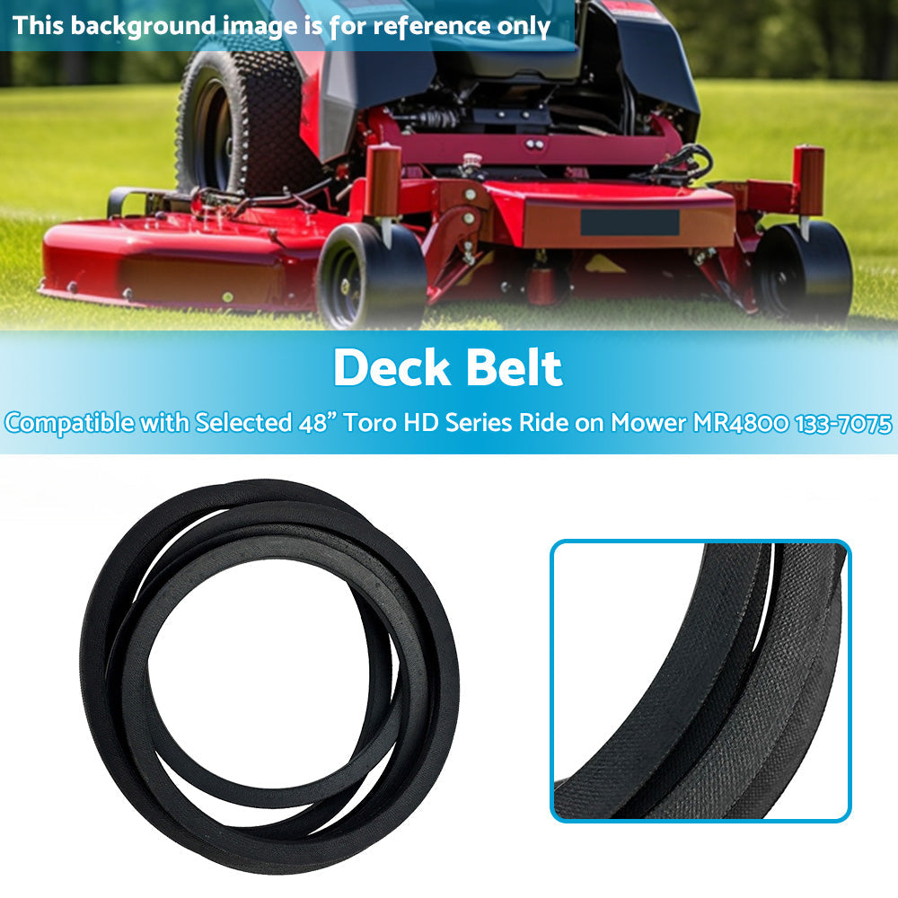 Deck Belt Suitable For Selected 48 inch  Toro HD Series Ride on Mower MR4800 133-7075.