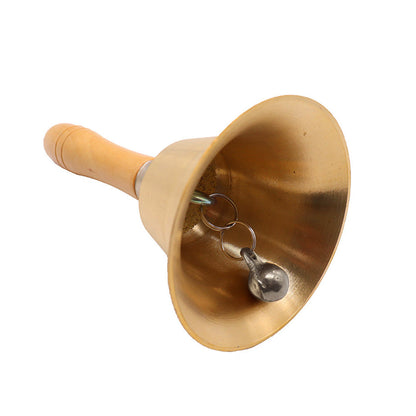 Brass Hand Bell Loud Call Bell Handbell Desk Ringbell for Wedding Festival.