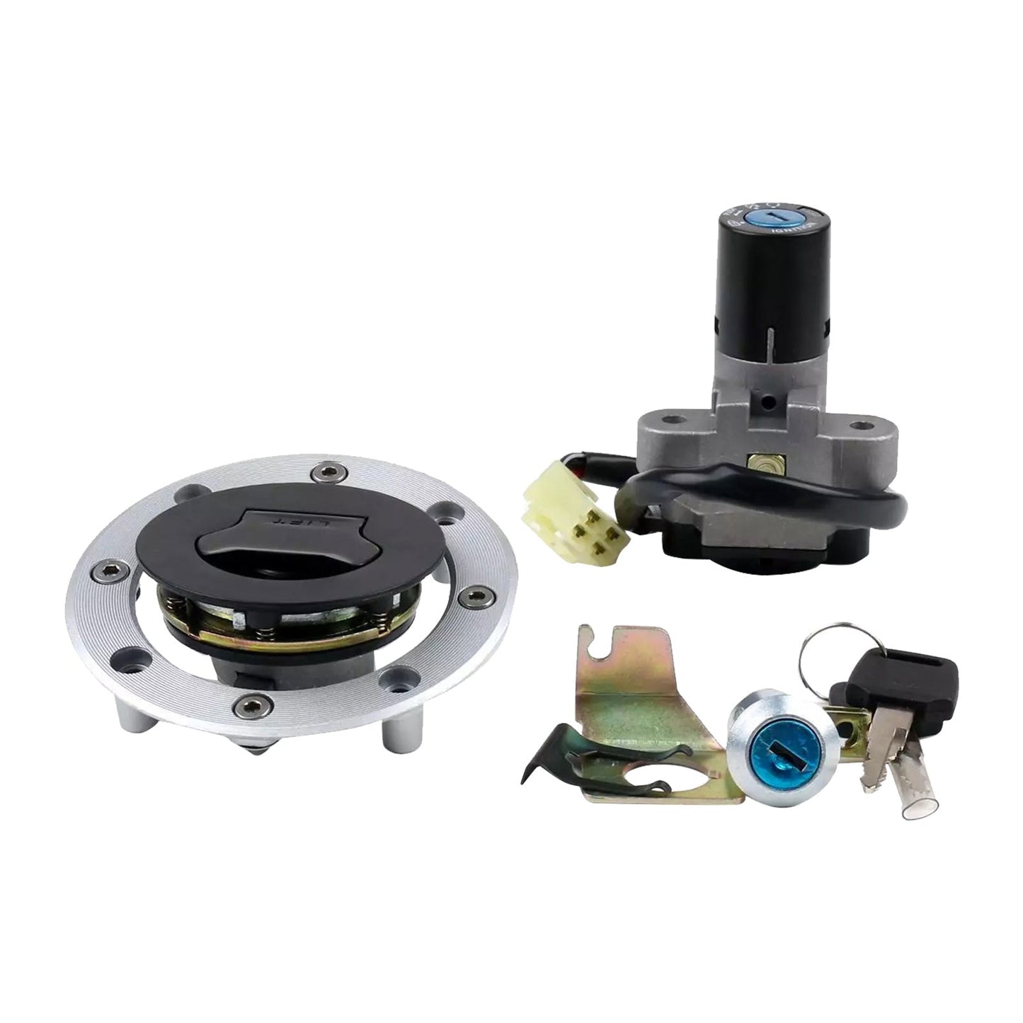 Ignition Switch, Fuel & Gas Cap Lock Key Set Suitable For Suzuki GS500 2001-2012