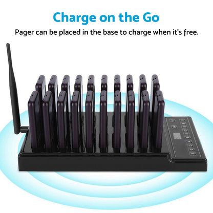 20 Restaurant Coaster Pager Guest Call Wireless Paging Queuing Calling System.