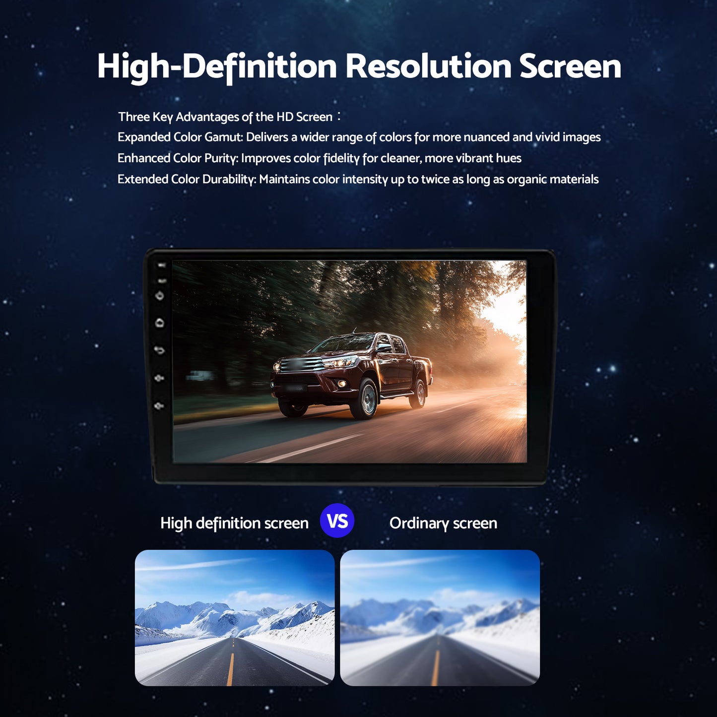 CarPlay Radio Head Unit Suitable for Toyota Hilux 15-22