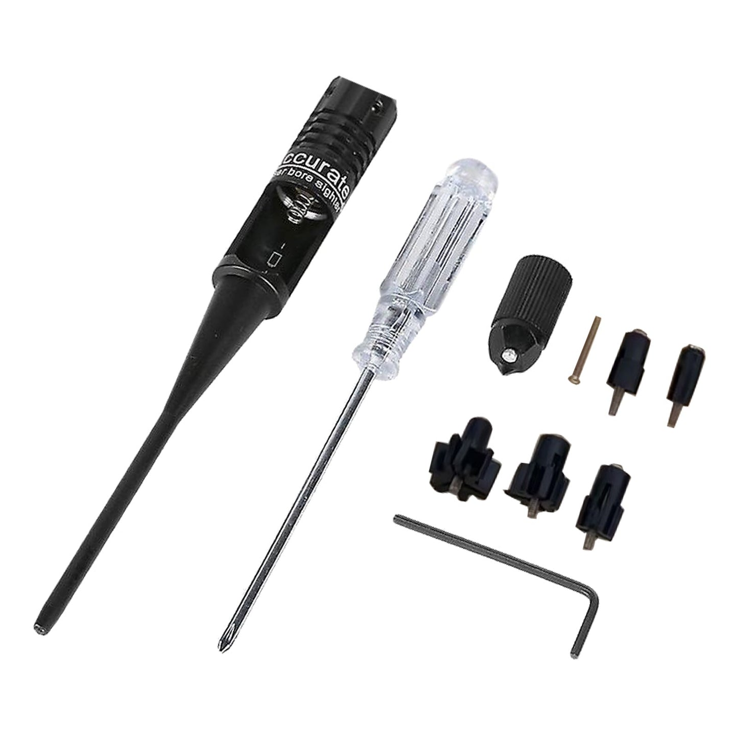 Red Laser Bore Sight Kit Suitable for 22 to 50 Caliber Rifles & Handguns