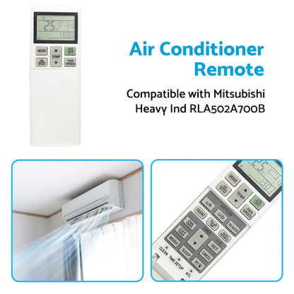 A or C Air Conditioner Remote Control RLA502A700B Suitable for Mitsubishi Heavy Ind.