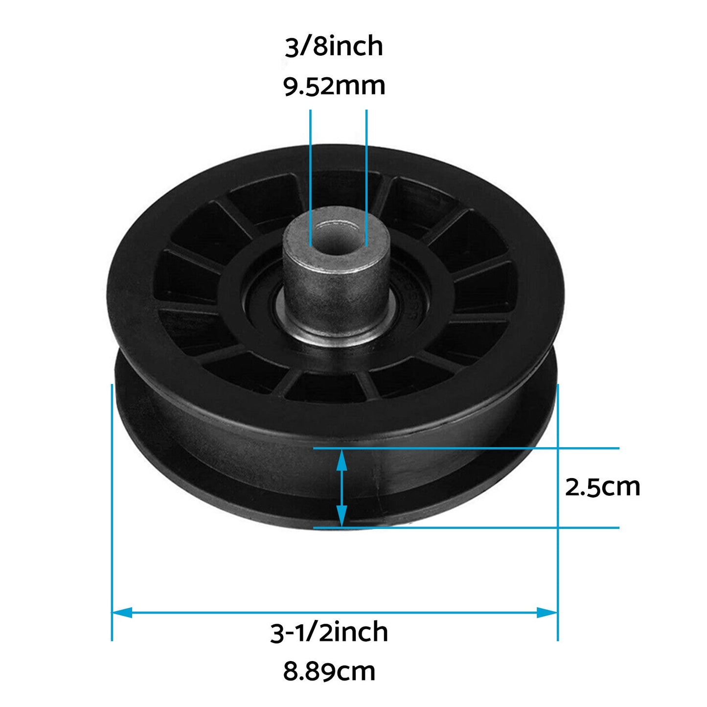 Flat Idler Pulley Suitable For Husqvarna Mowers YTH2242TF / YTH2242TDRF M17538H 194327