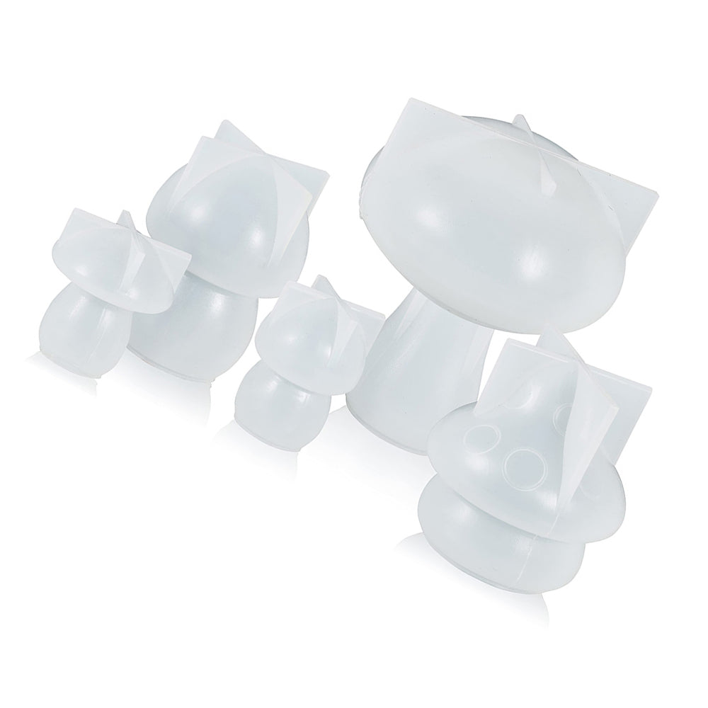 5-Style Mushroom Silicone Resin Casting Molds Suitable for DIY Epoxy Craft