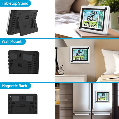 Wireless Weather Station Thermometer Digital Temperature Humidity Monitor Home.