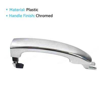 Full Set 4x Outer Door Handles Chrome Suitable For Ford FG Falcon G6/XT/XR6/XR8