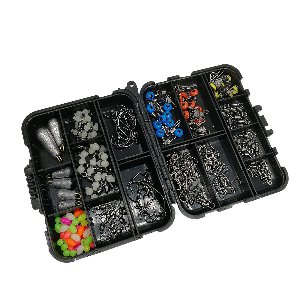 177-Piece Professional Fishing Accessories Kit Suitable For Outdoor Use ¡§C Includes Tackle Box, Swivels, Hooks & Beads.