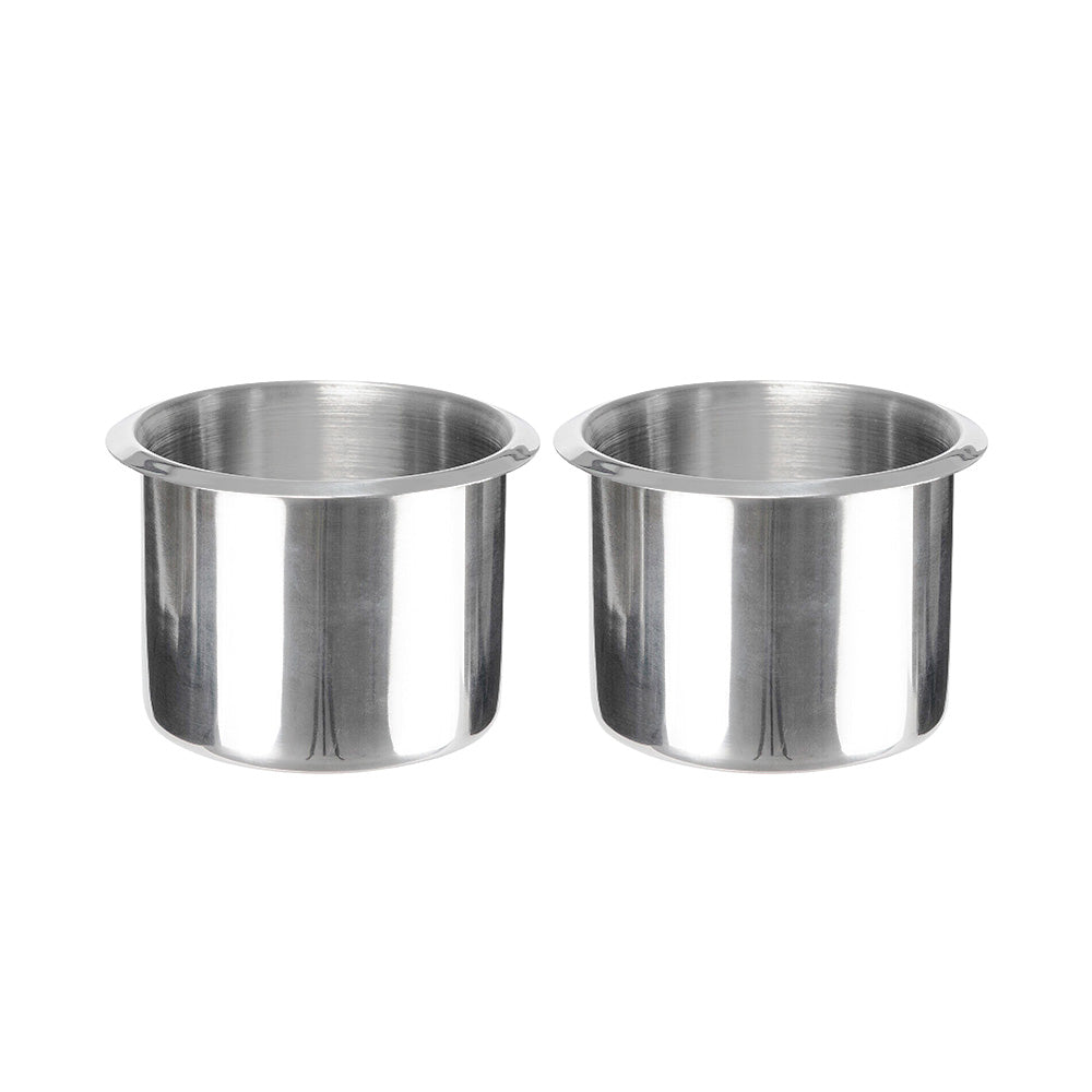 2x Stainless Steel Cup Drink Holder Suitable For Marine, Car, Truck, Camper, RV & Boat