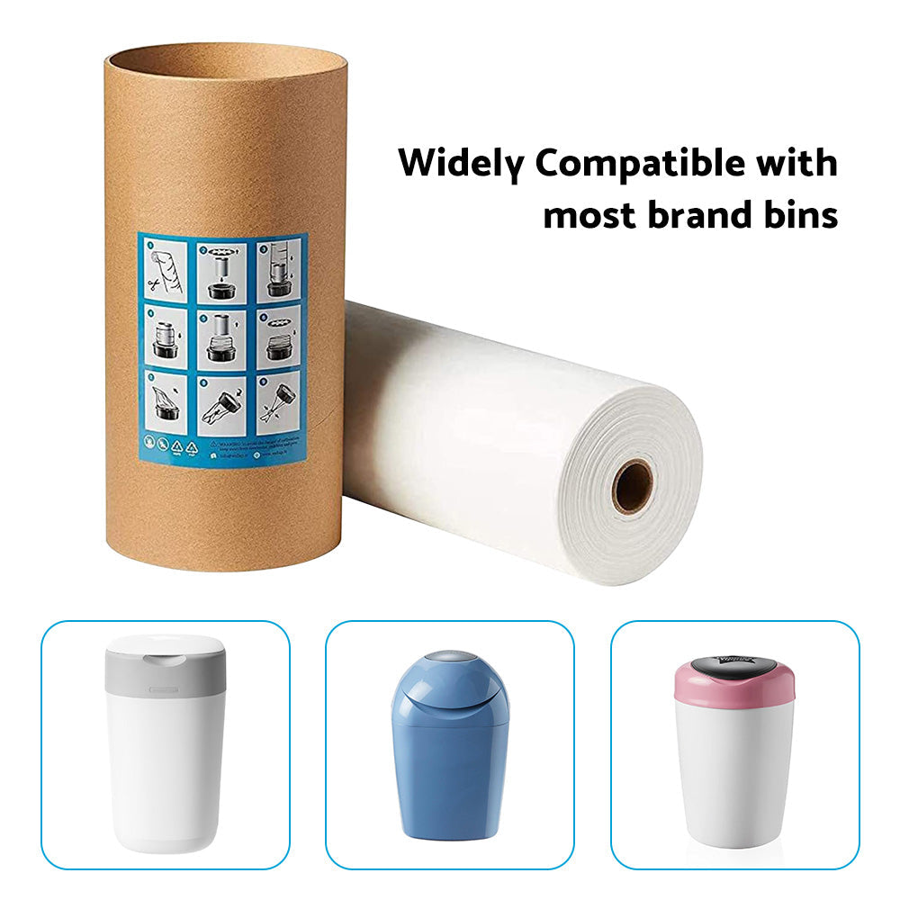 100/200/400m Nappy Bin Refill Kit Compatible With Tommee Tippee Sangenic Refills.