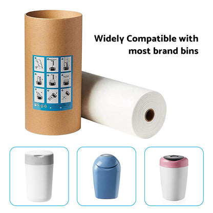 100/200/400m Nappy Bin Refill Kit Compatible With Tommee Tippee Sangenic Refills.