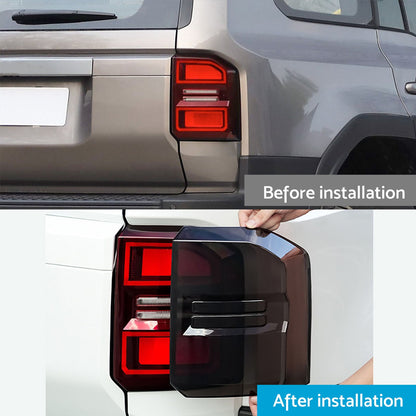 Tail Light Lamp Cover Trim Pair 2x Suitable For Toyota Land Cruiser Prado LC250 2024