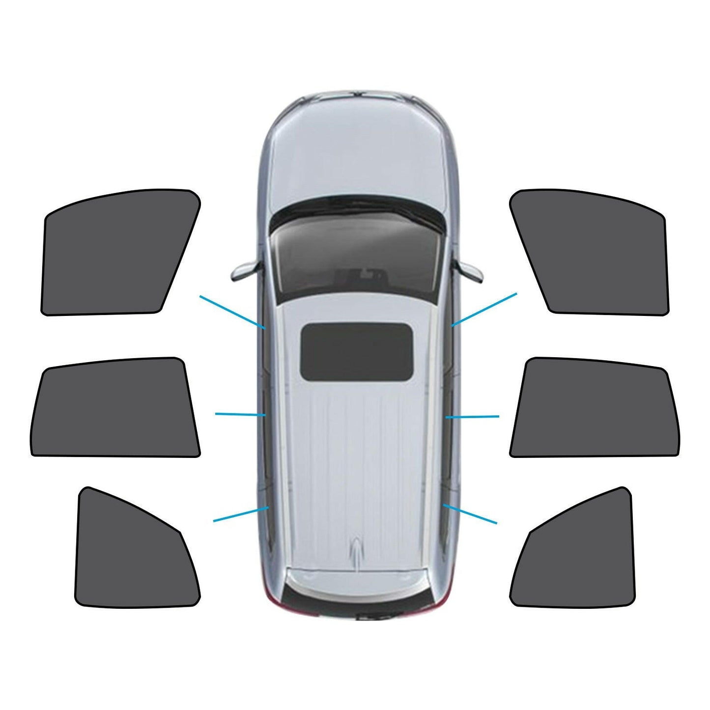 Car Window Magnetic Mesh Sun Blind Shades Suitable for BMW iX3 2023-2024.