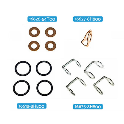 Injector Seal Washer Kit Fits For Nissan Navara D40 D22 Pathfinder R51 YD25 2. 5.