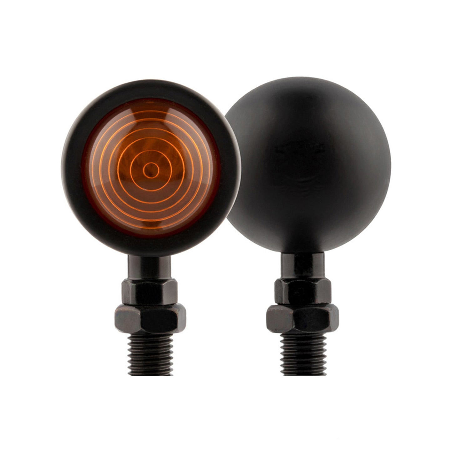 4x Chrome Motorcycle Amber Bullet Turn Signal Indicators Blinkers Universal Lamp.