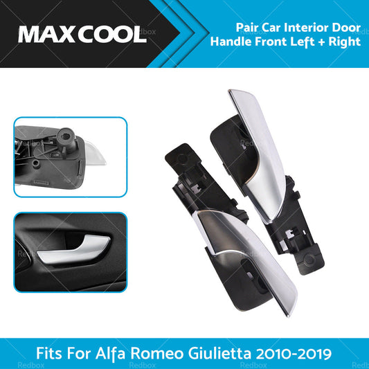 Pair Interior Door Handle Front Left Right Fit For Alfa Romeo Giulietta 10-19.