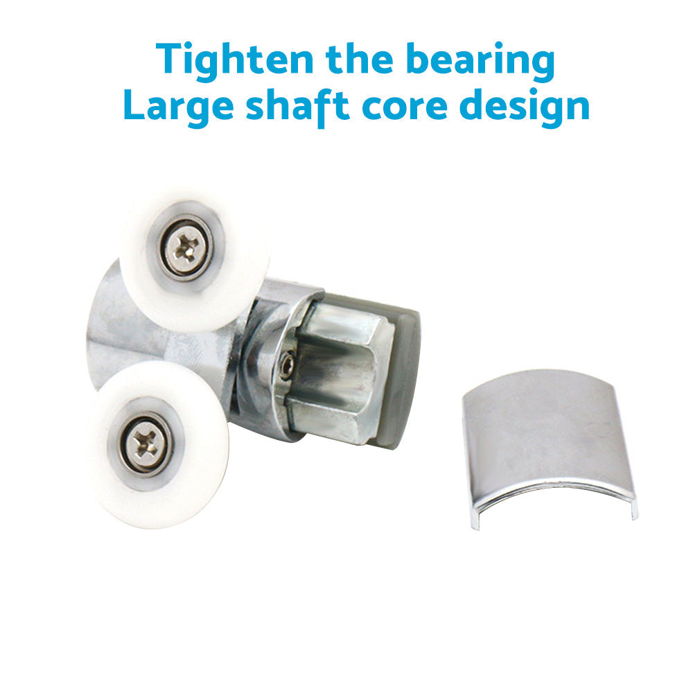 Shower Door Roller 4x Zinc Alloy Twin Top & Bottom Runners Wheel 23mm Suitable F