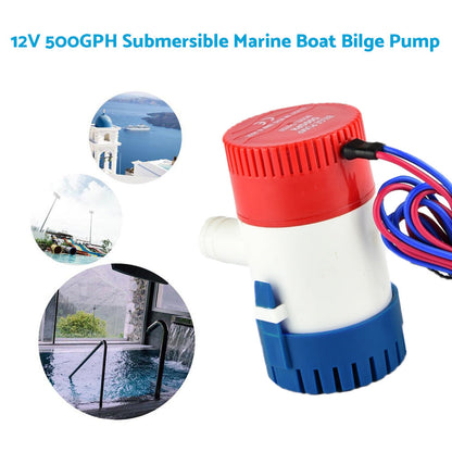 500GPH 12V Submersible Bilge Water Pump Suitable for Caravan