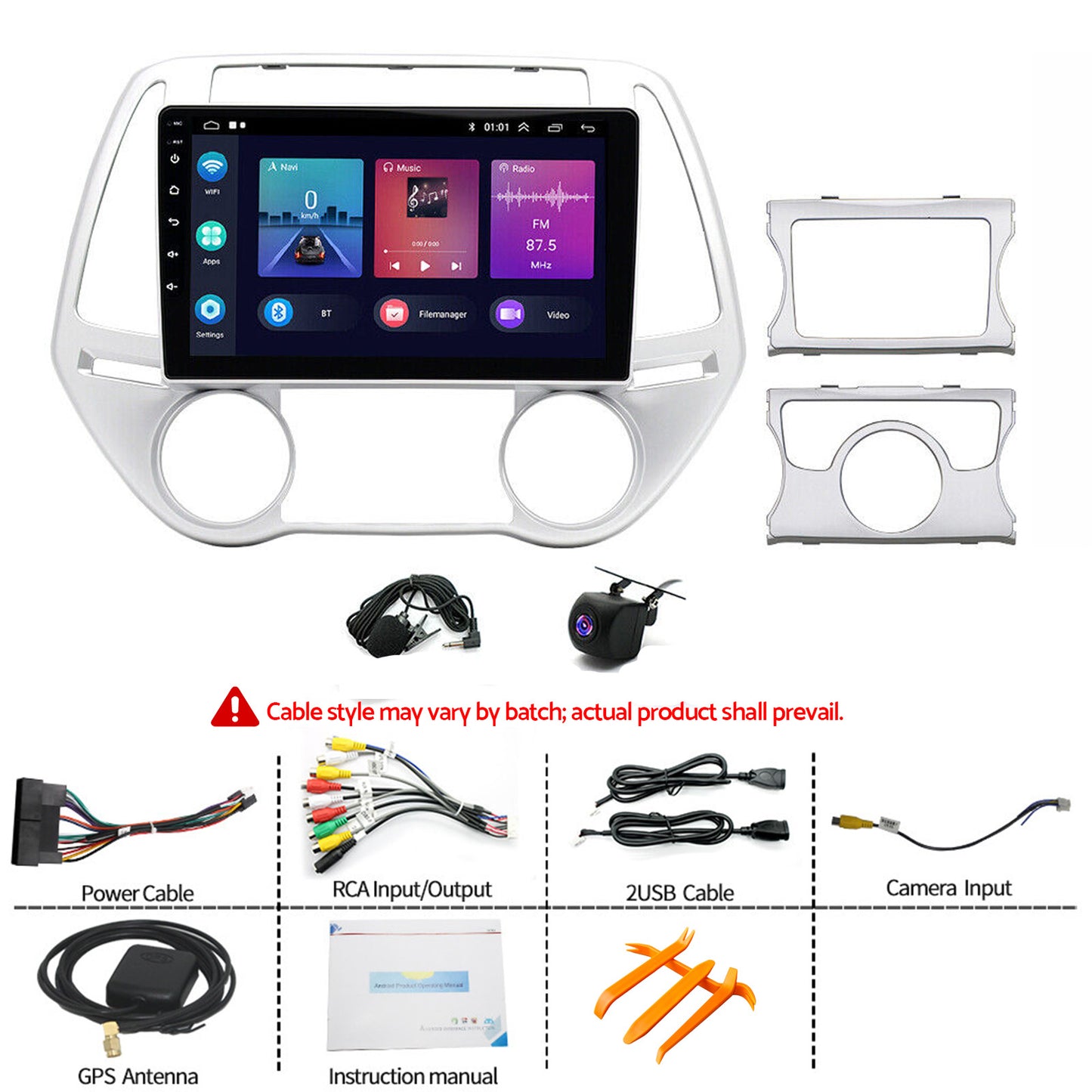 Car Radio Android 13 GPS BT Apple CarPlay Suitable for Hyundai i20 1.4L