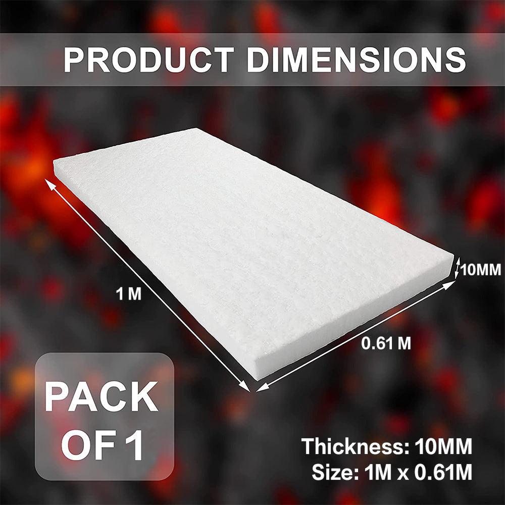 Ceramic Fiber Blanket High Temperature Thermal Fireproof Insulation Mat 0. 61M*1M.