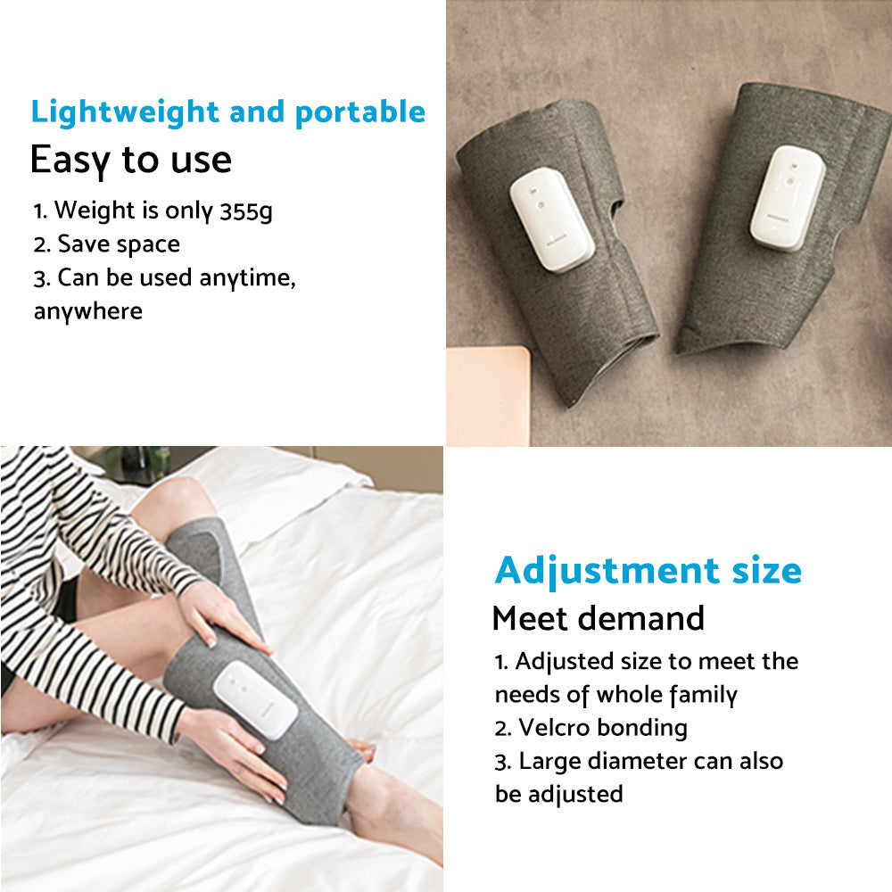 Calf Leg Electric Massager Heated Air Compression Circulation Wraps Rechargeable.