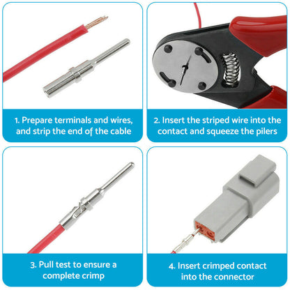 117x Deutsch Kit DT 2 Way Series Connector Plug Waterproof Suitable For Auto Marine DT2 Pin