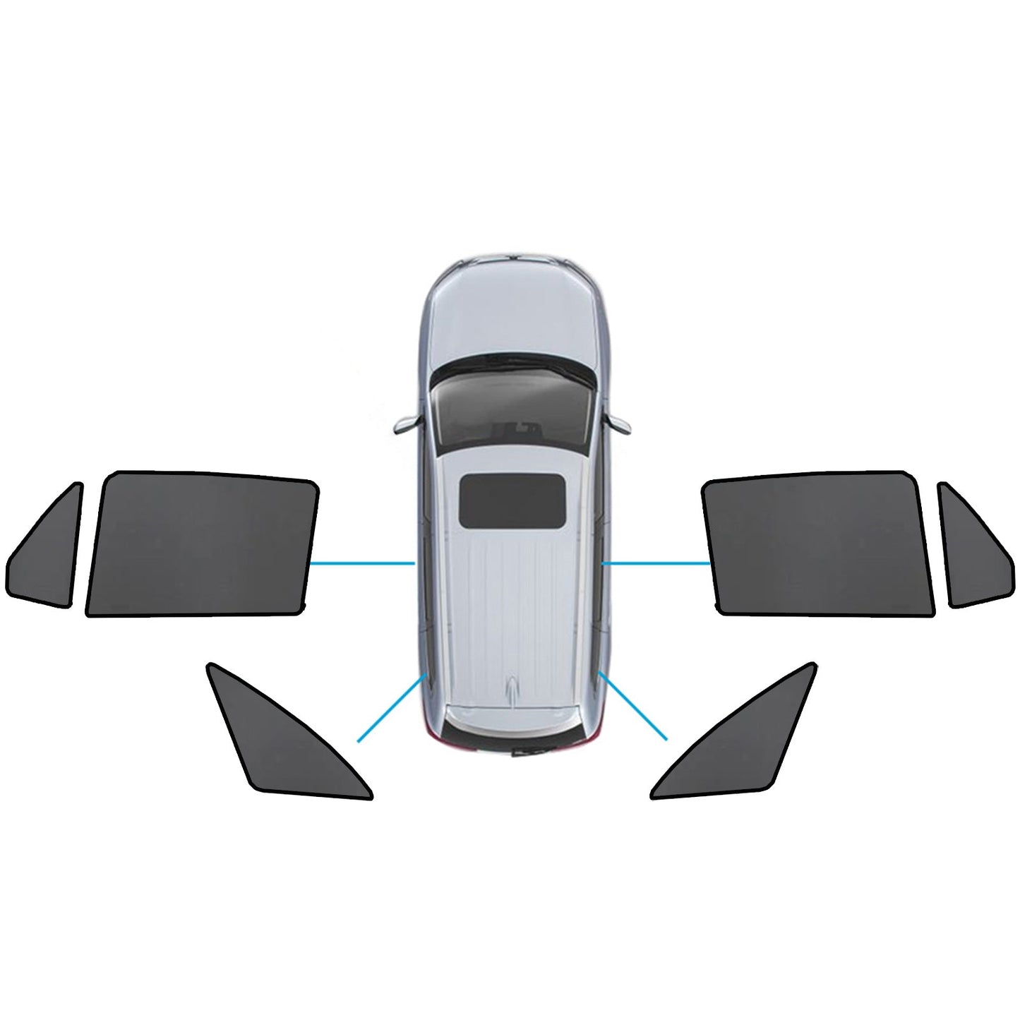 Car Window Sun Shades Magnetic Mesh Suitable for Mercedes-Benz GLC 2015-2022