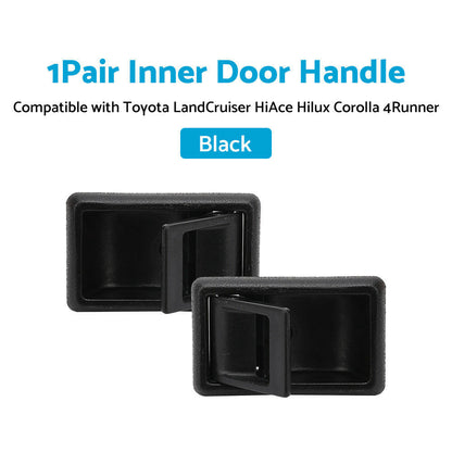 Pair Inner Door Handle Black Suitable For Toyota Landcruiser 75 78 79 Series Front / Rear