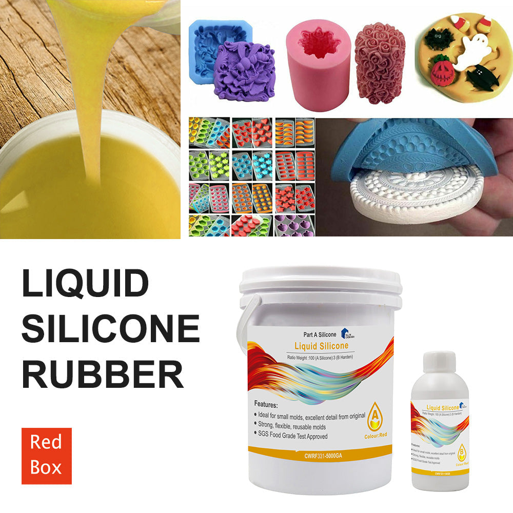 SH25 Liquid Silicone Rubber Mould Making Kit 100 3 Mix - 1Kg 2Kg 5Kg 10Kg Yellow.