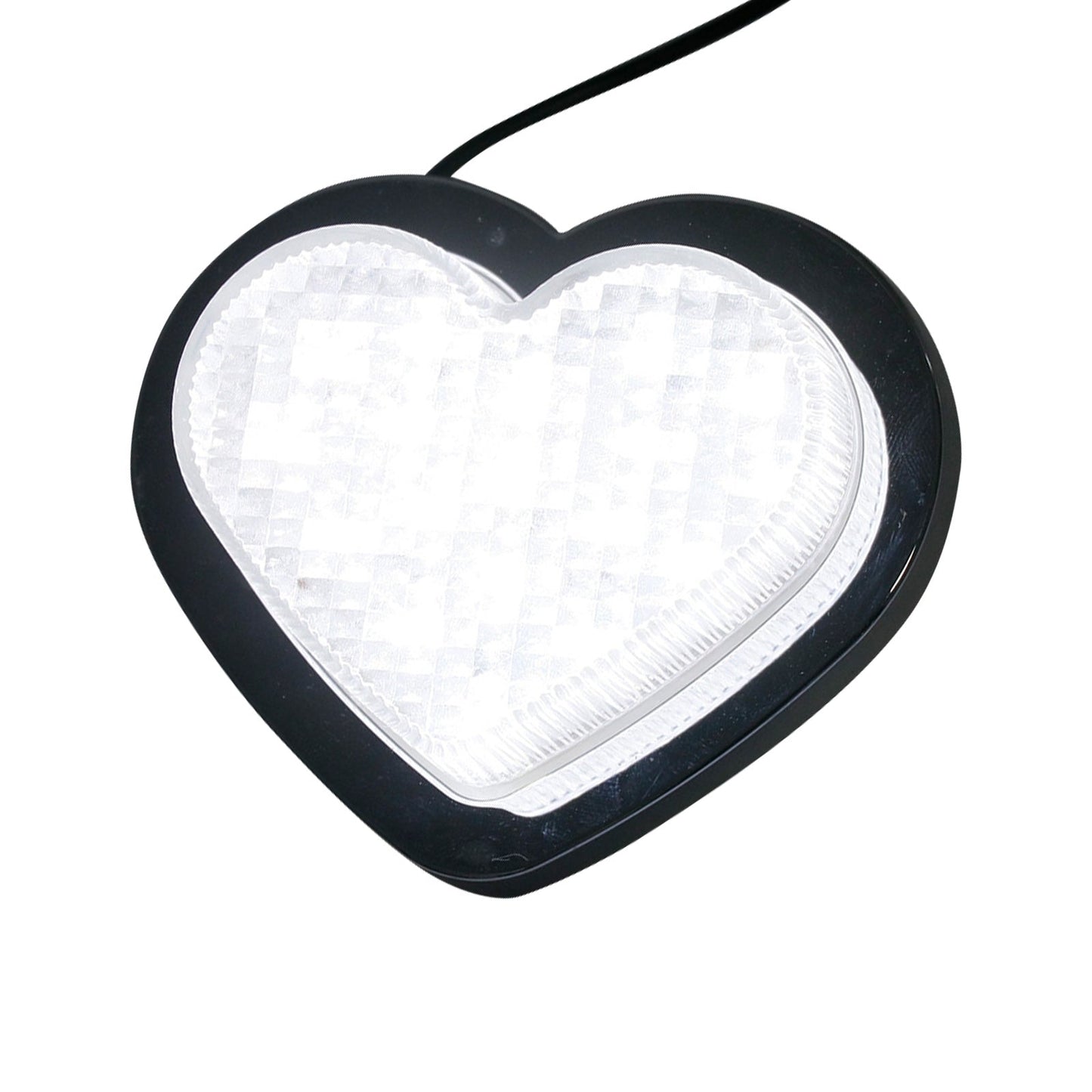 Pair of 12V LED Side Marker Indicators Suitable For Heart Clear Flash White