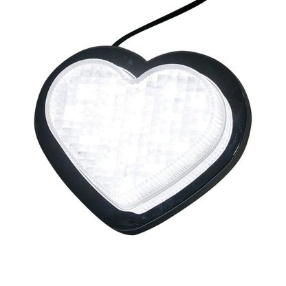 Pair of 12V LED Side Marker Indicators Suitable For Heart Clear Flash White