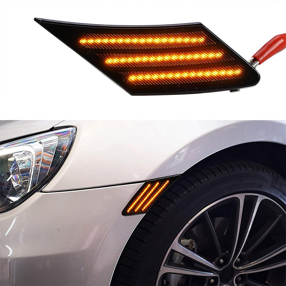 2x LED Side Marker Bumper Indicator Light Suitable For Toyota 86 Subaru BRZ Scion.
