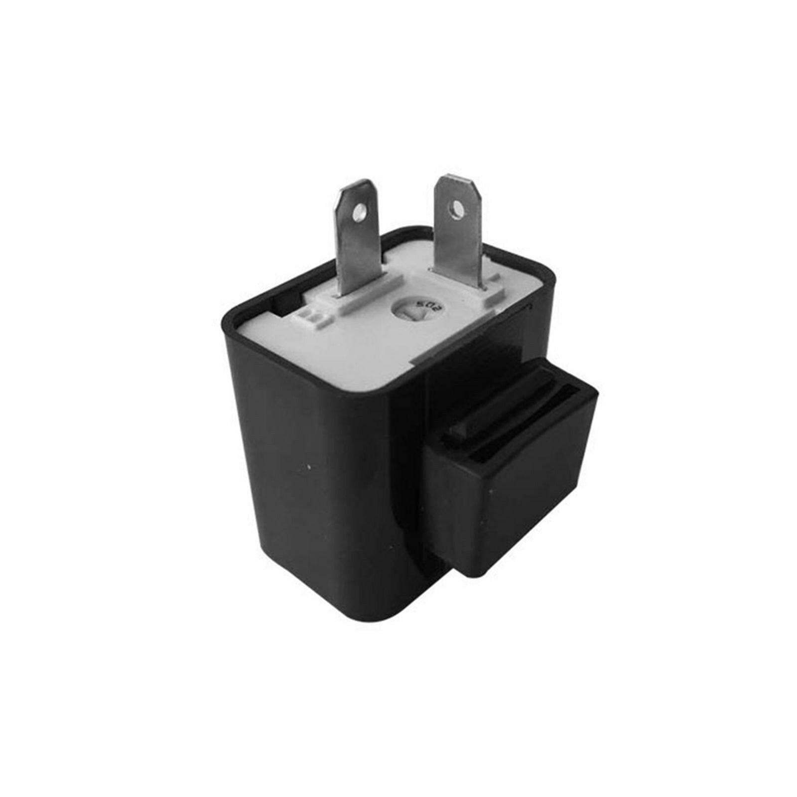 12V 2 Pin Motorcycle Blinker Adjustable LED Flasher Relay Turn Signal Indicator.