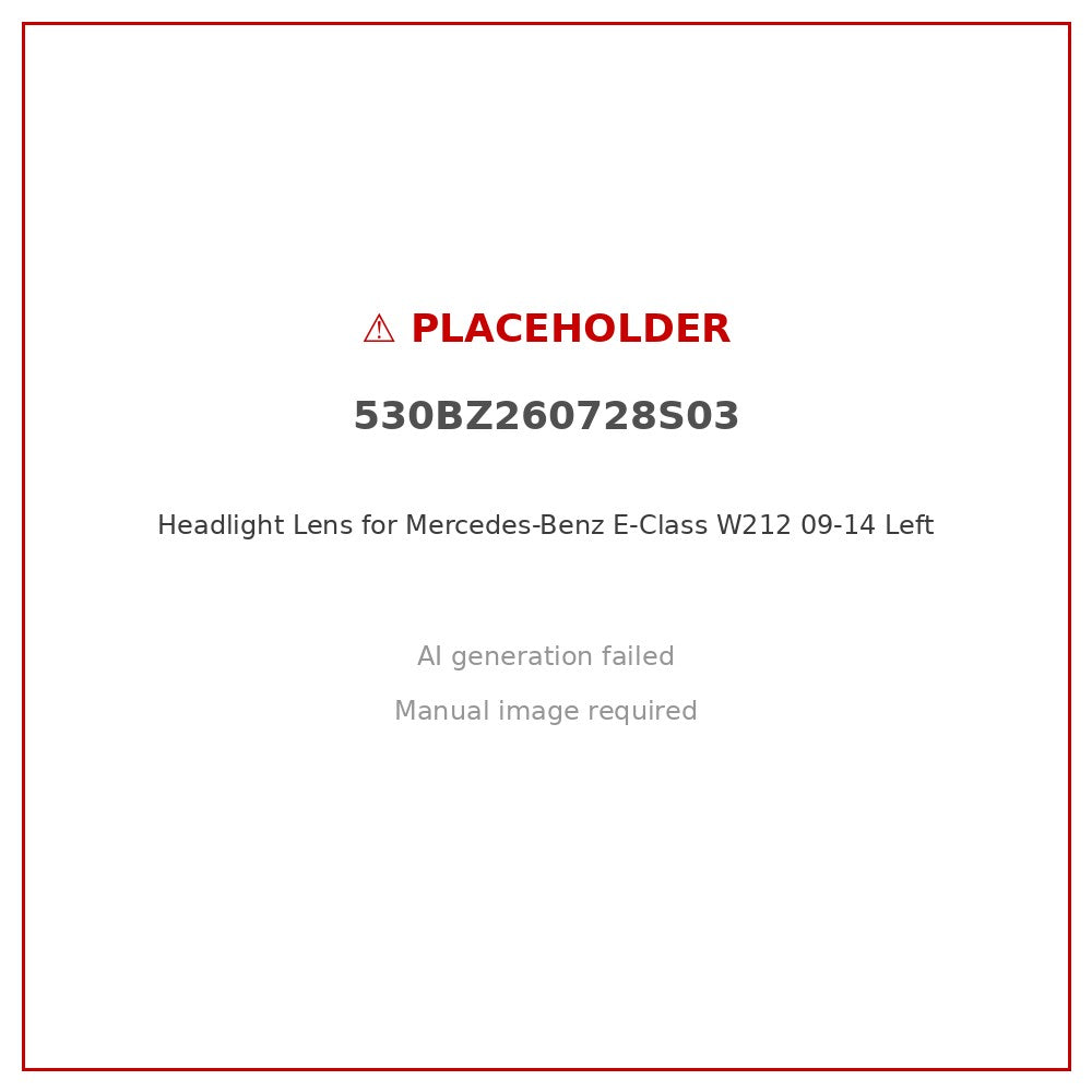 Headlight Lens Left Suitable for Mercedes-Benz E-Class W212 09-14 - ZT2