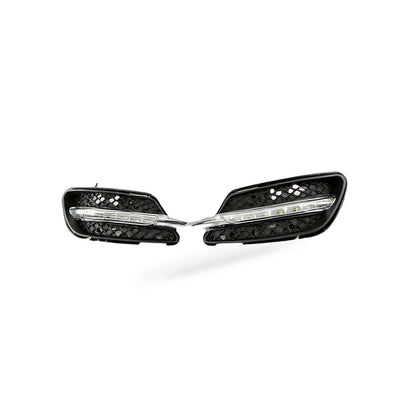 DRL Grille Lower Mesh Fog Light Frame Suitable for Mercedes W204 08-10 Sport - BD2