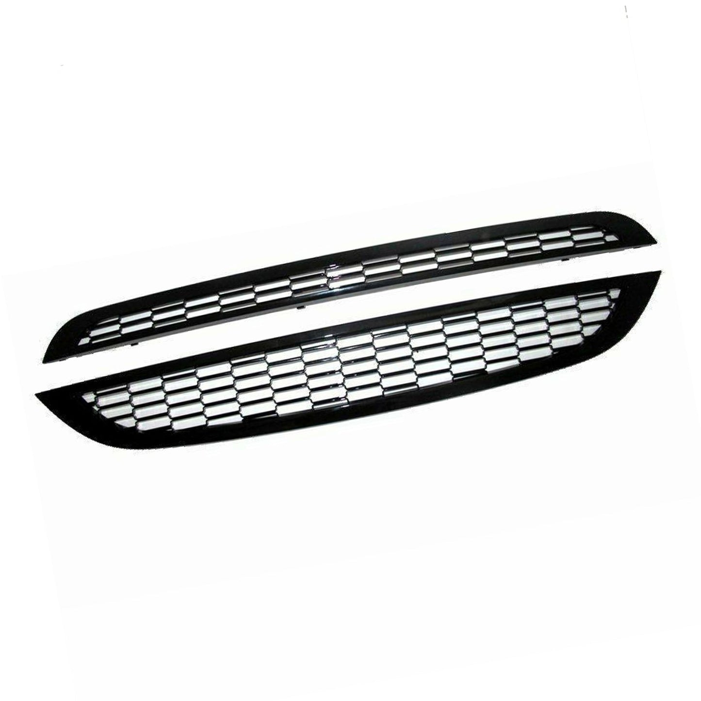 2x Honeycomb Mesh Front Grill Suitable For Mini Cooper R50 / R52 / R53 2002-2006
