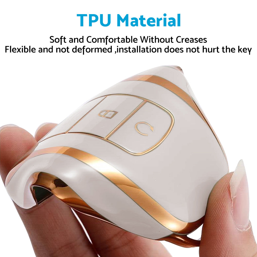 Car Remote Key Fob Case Cover Suitable For Chery Omoda 5 TPU Beige.