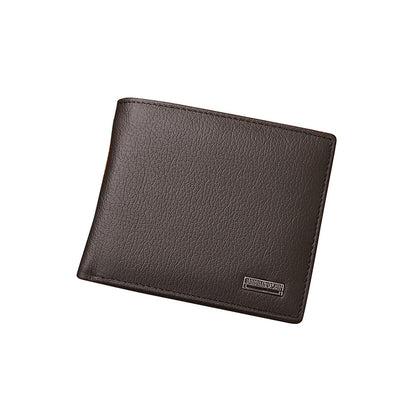 Men’s Leather Wallet Cowhide Coin Purse With Multiple Card Slots Suitable For Everyday Use.