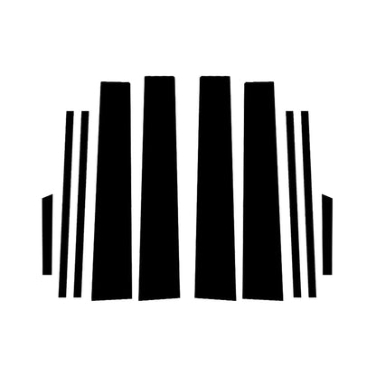 Gloss Black Pillar Posts Door Trim Cover Suitable For Toyota RAV4 2019-2024