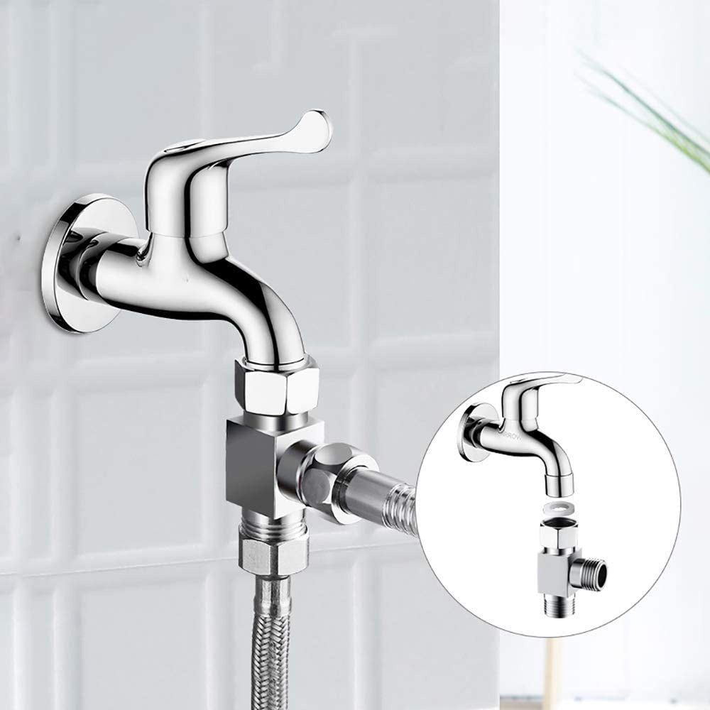 T Connector Toilet Bidet G1/2  3 Way Brass Chrome Diverter T Adapter AU.